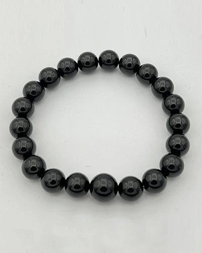 Large Size Black Tourmaline Beaded Bracelet Mala - 10mm (4 Pack)