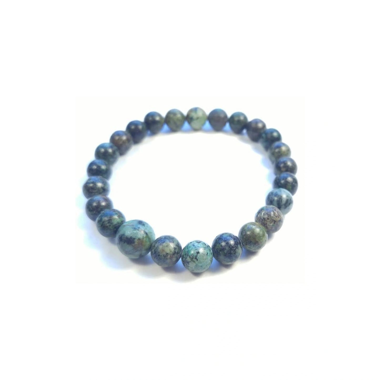 African Turquoise Beaded Bracelet - Wrist Mala 4mm (4 Pack) - Small Wrists