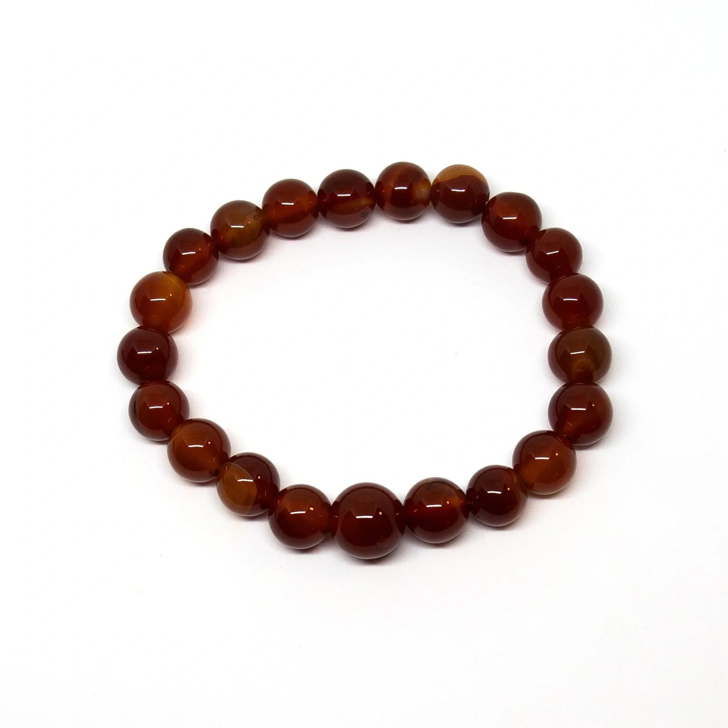 Large Size Carnelian Beaded Bracelet - Wrist Mala - 10mm (4 Pack)