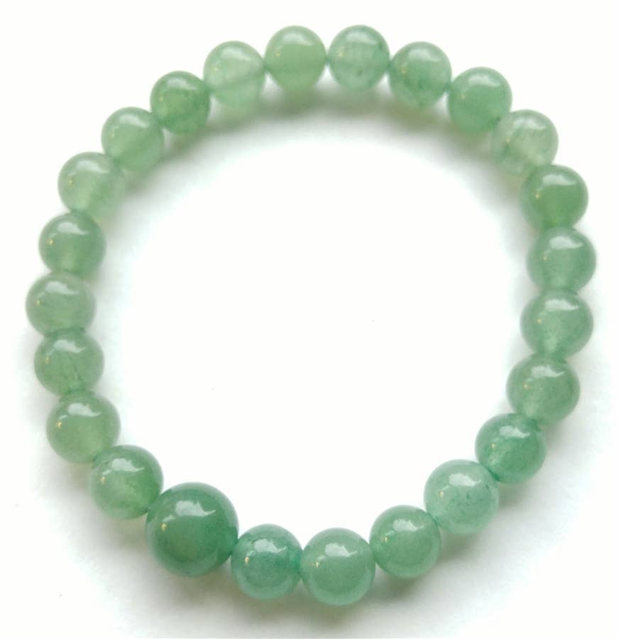 Large Size Green Aventurine Bracelet Wrist Mala 8mm (6 Pack)