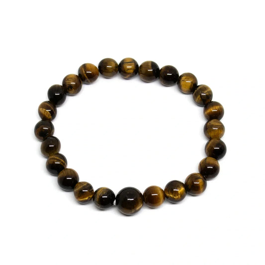 Tiger's Eye Beaded Bracelet - Wrist Mala - 4mm (6 Pack) - Average Wrists