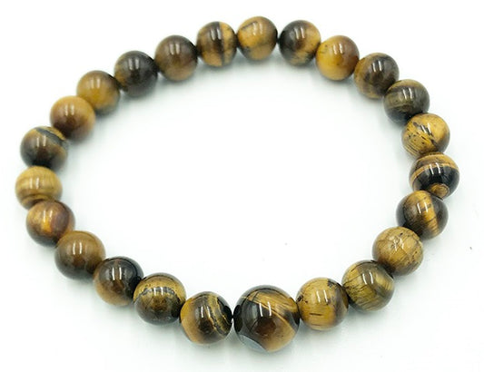 Tiger's Eye Beaded Bracelet - Wrist Mala - 6mm (6 Pack)