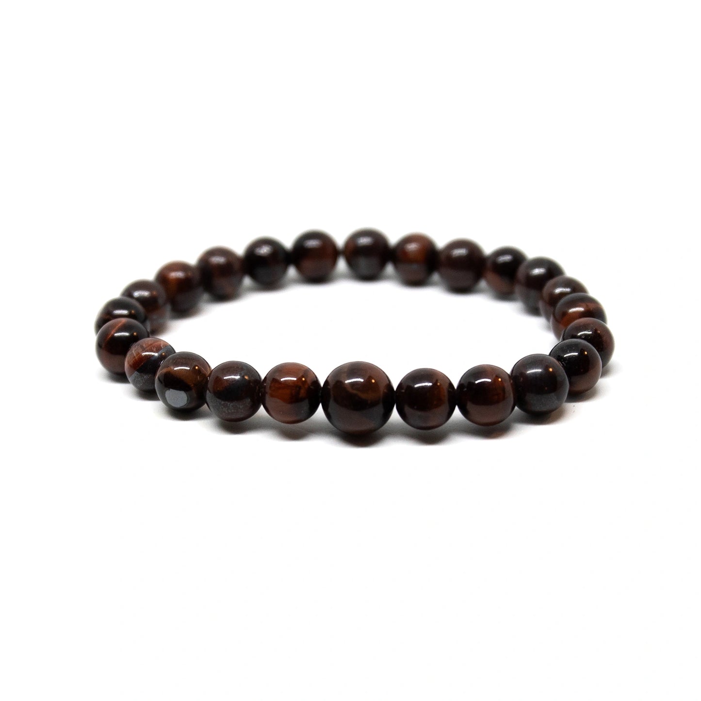 Red Tiger's Eye Beaded Bracelet - Wrist Mala - 8mm (4 Pack)