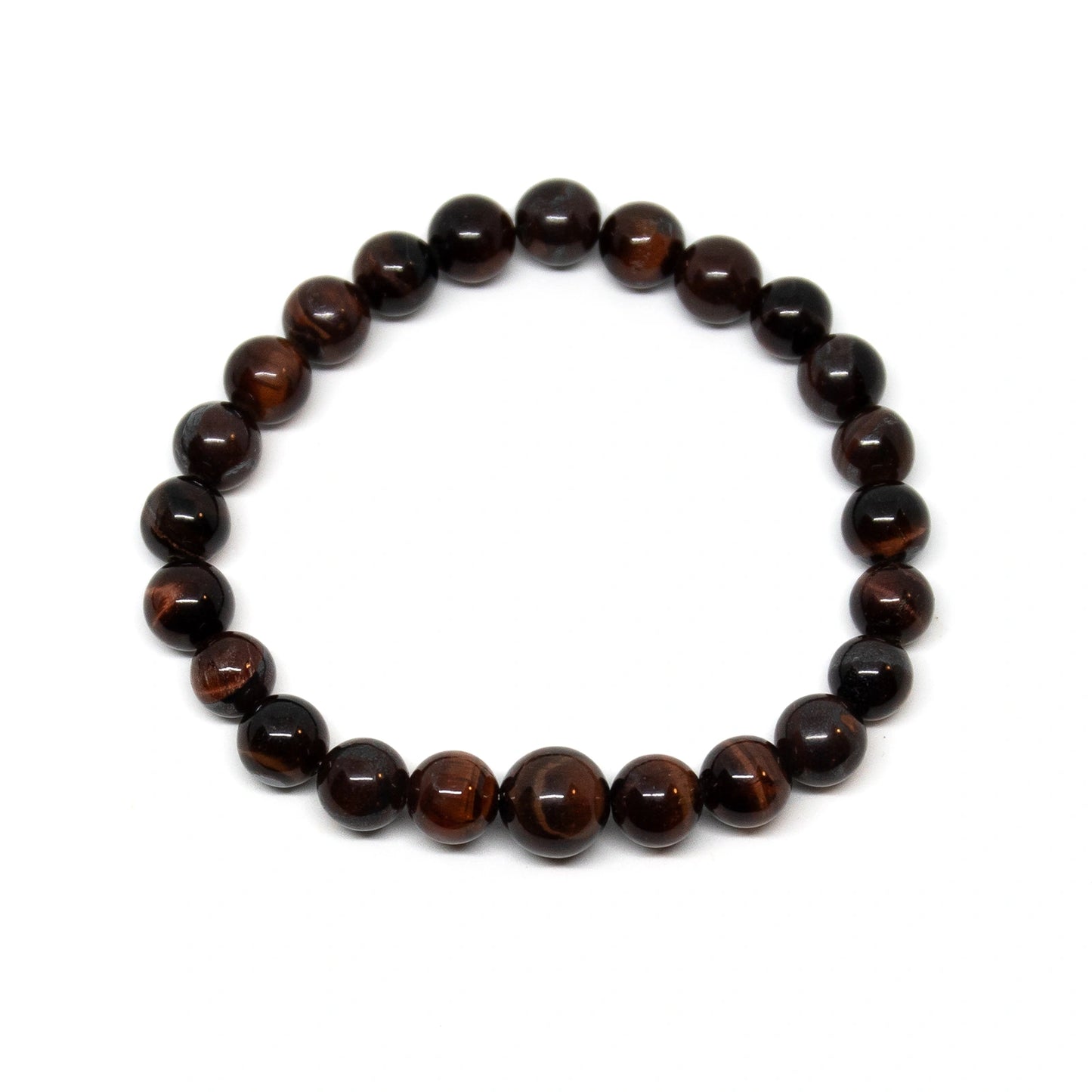 Red Tiger's Eye Beaded Bracelet - Wrist Mala - 8mm (4 Pack)