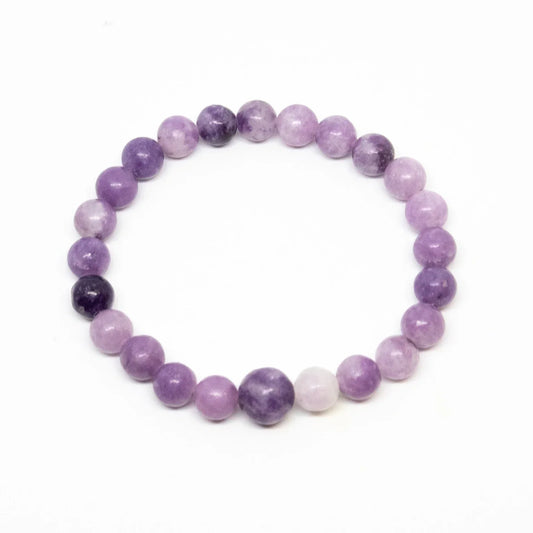 Lepidolite Beaded Bracelet - Wrist Mala - 6mm (6 Pack) - Small Wrists