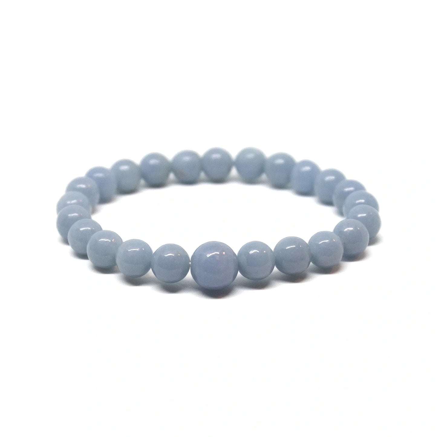 Angelite Beaded Bracelet - Wrist Mala 4mm (2 Pack) - Kids' Wrists