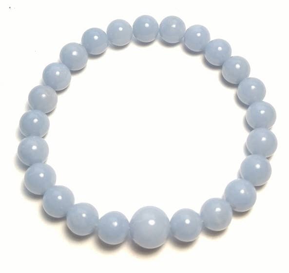 Angelite Beaded Bracelet - Wrist Mala 4mm (2 Pack) - Kids' Wrists