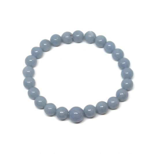 Angelite Beaded Bracelet - Wrist Mala 6mm (2 Pack) - Average Wrists