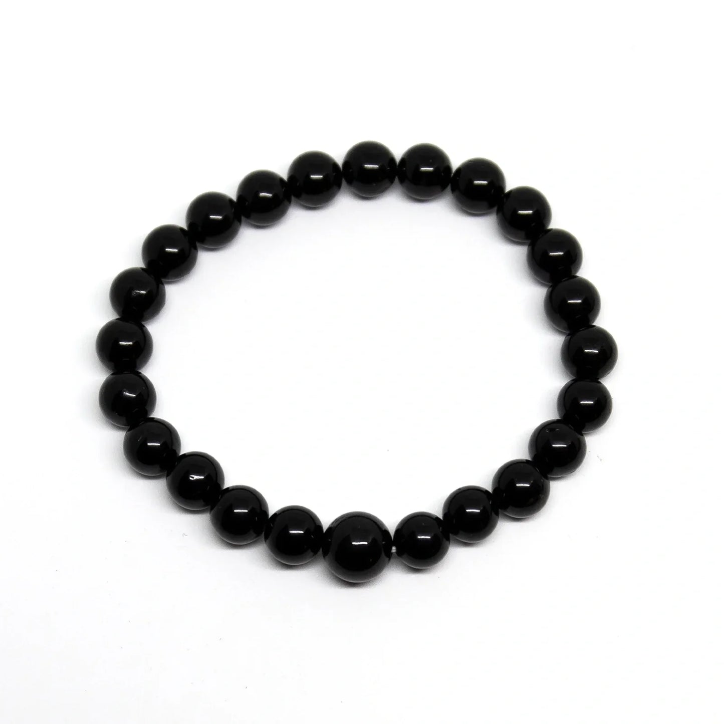 Black Obsidian Beaded Bracelet - Wrist Mala 6mm (6 Pack) - Kids' Wrists