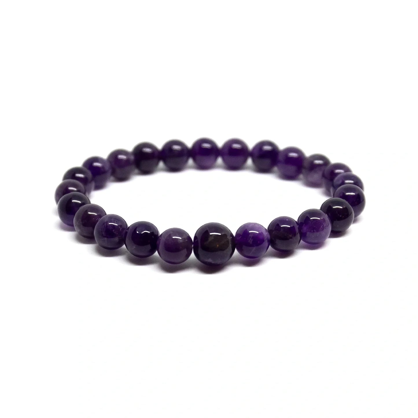 A Grade Amethyst Beaded Bracelet - Wrist Mala 6mm (2 Pack)