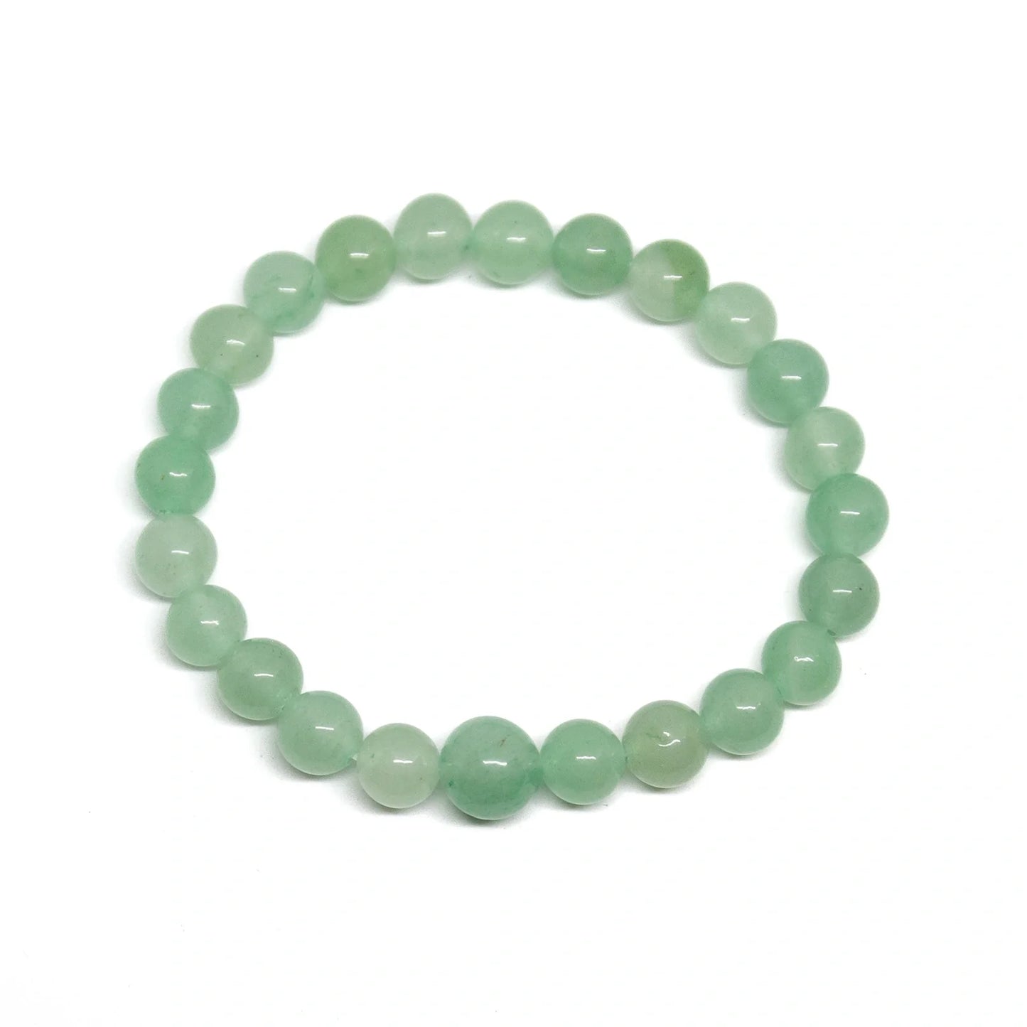 Green Aventurine Beaded Bracelet - Wrist Mala - 8mm (6 Pack)