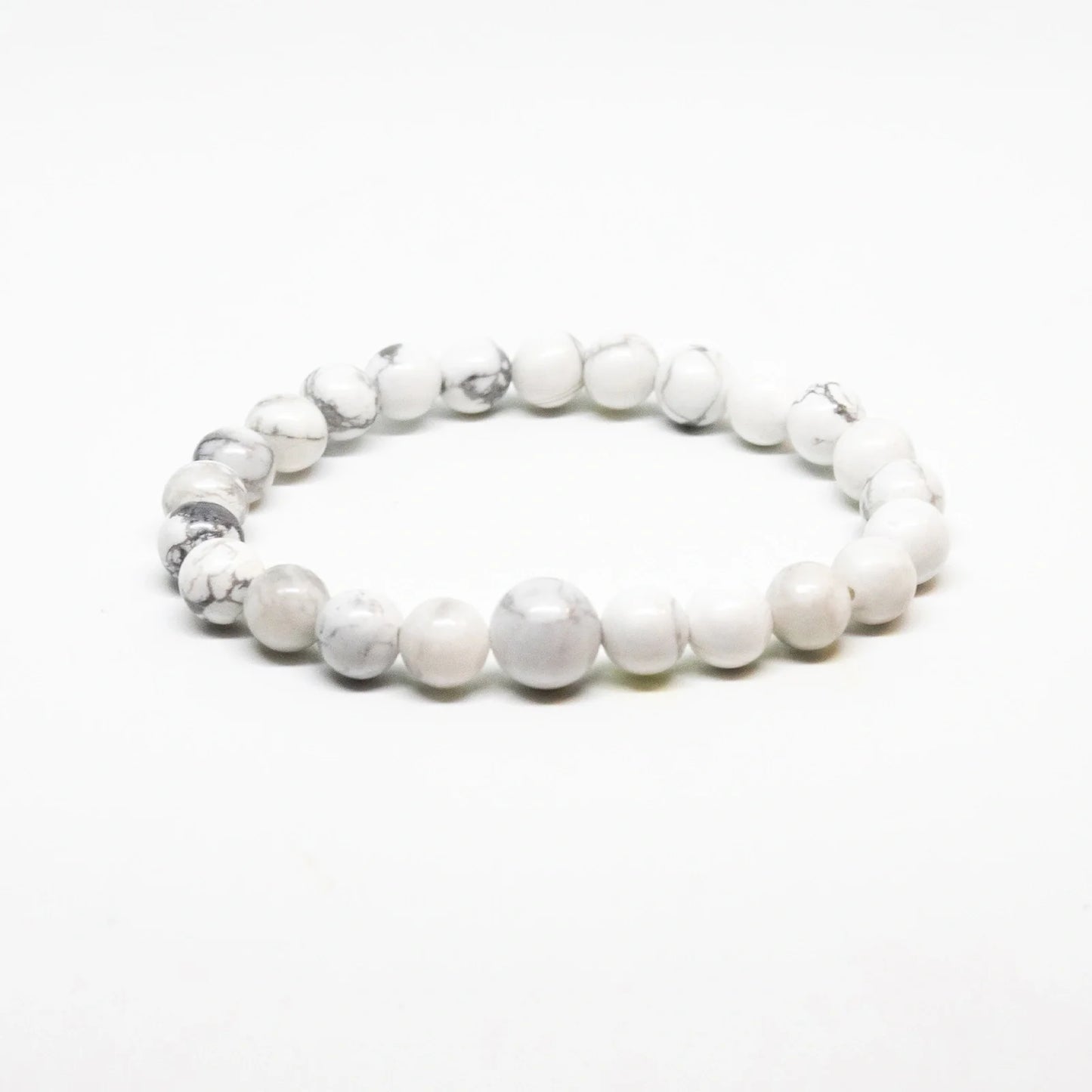 Howlite Beaded Bracelet - Wrist Mala - 6mm (4 Pack) - Kids' Wrists