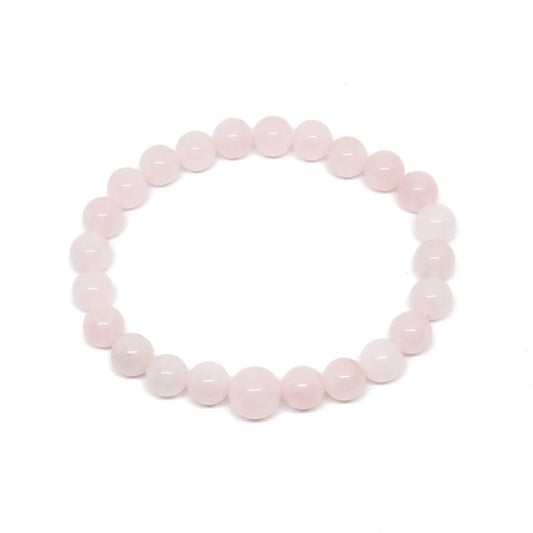 Rose Quartz Stretchy Beaded Bracelet - Wrist Mala - 4mm (6 Pack) - Average Wrists.