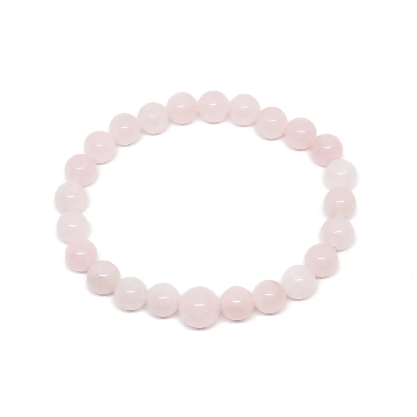 Rose Quartz Stretchy Beaded Bracelet - Prayer Beads - 6mm (6 Pack) - Kids' Wrists