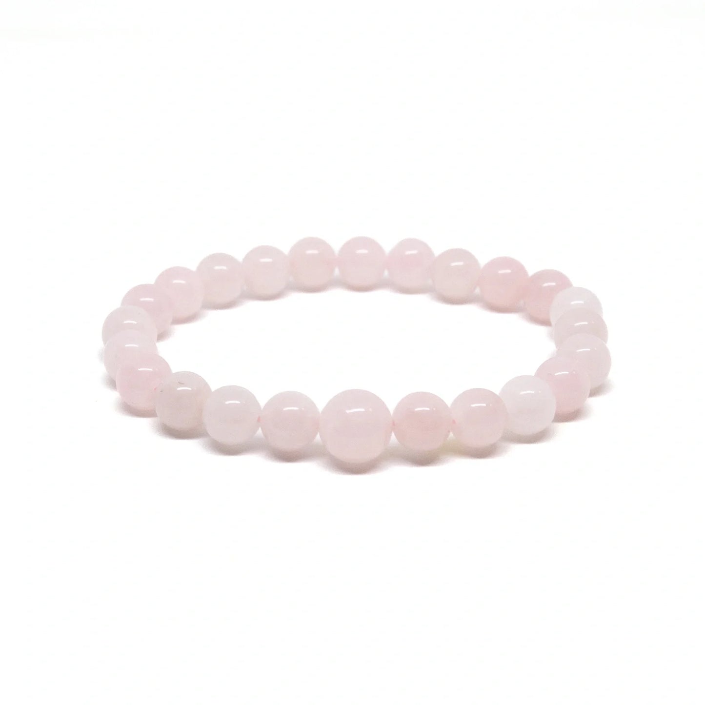 Rose Quartz Stretchy Beaded Bracelet - Prayer Beads - 6mm (6 Pack) - Large Wrists