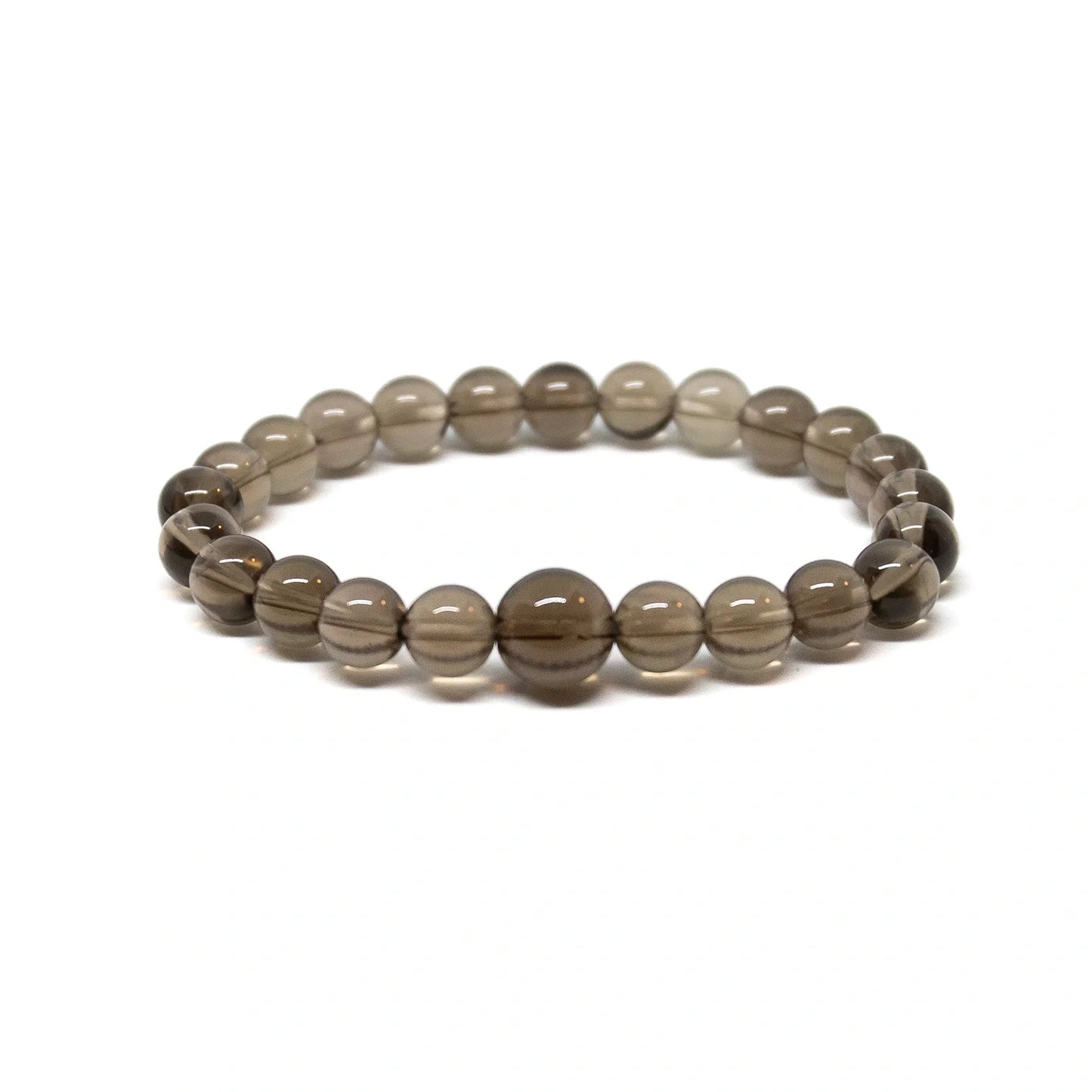 Smoky Quartz Crystal Beaded Bracelet - Wrist Mala - 6mm (2 Pack) - Kids' Wrists