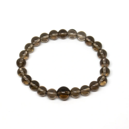 Smoky Quartz Crystal Beaded Bracelet - Wrist Mala - 6mm (2 Pack) - Kids' Wrists