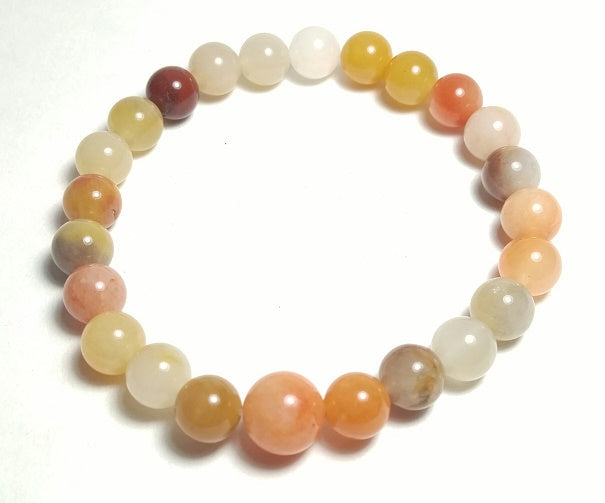 Rainbow Jade Beaded Bracelet - Wrist Mala - 6mm (4 Pack) - Small Wrists