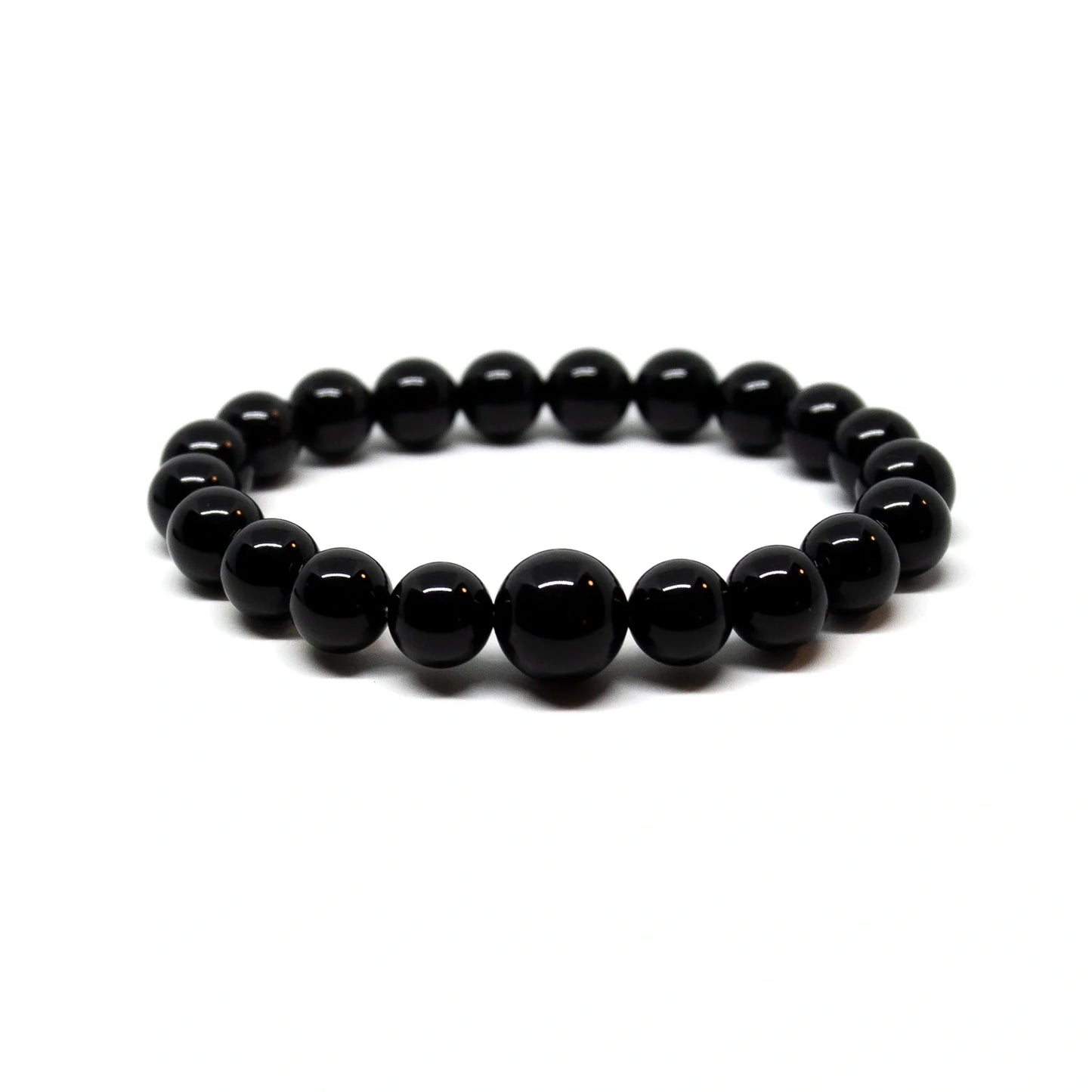 Large Size Black Obsidian Beaded Bracelet Wrist Mala 10mm (4 Pack)