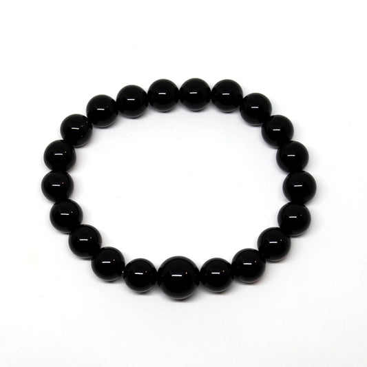 Large Size Black Obsidian Beaded Bracelet Wrist Mala 10mm (4 Pack)