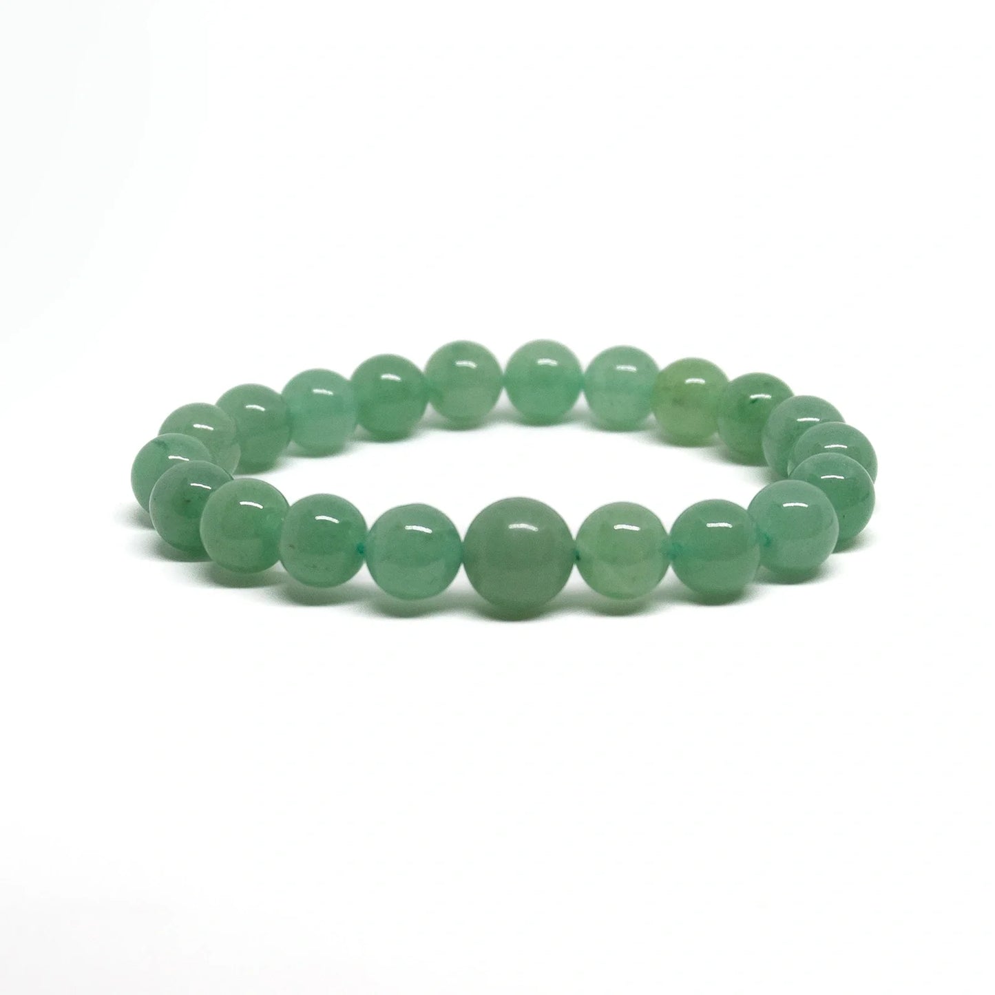 Large Size Green Aventurine Beaded Bracelet Mala 10mm (4 Pack)