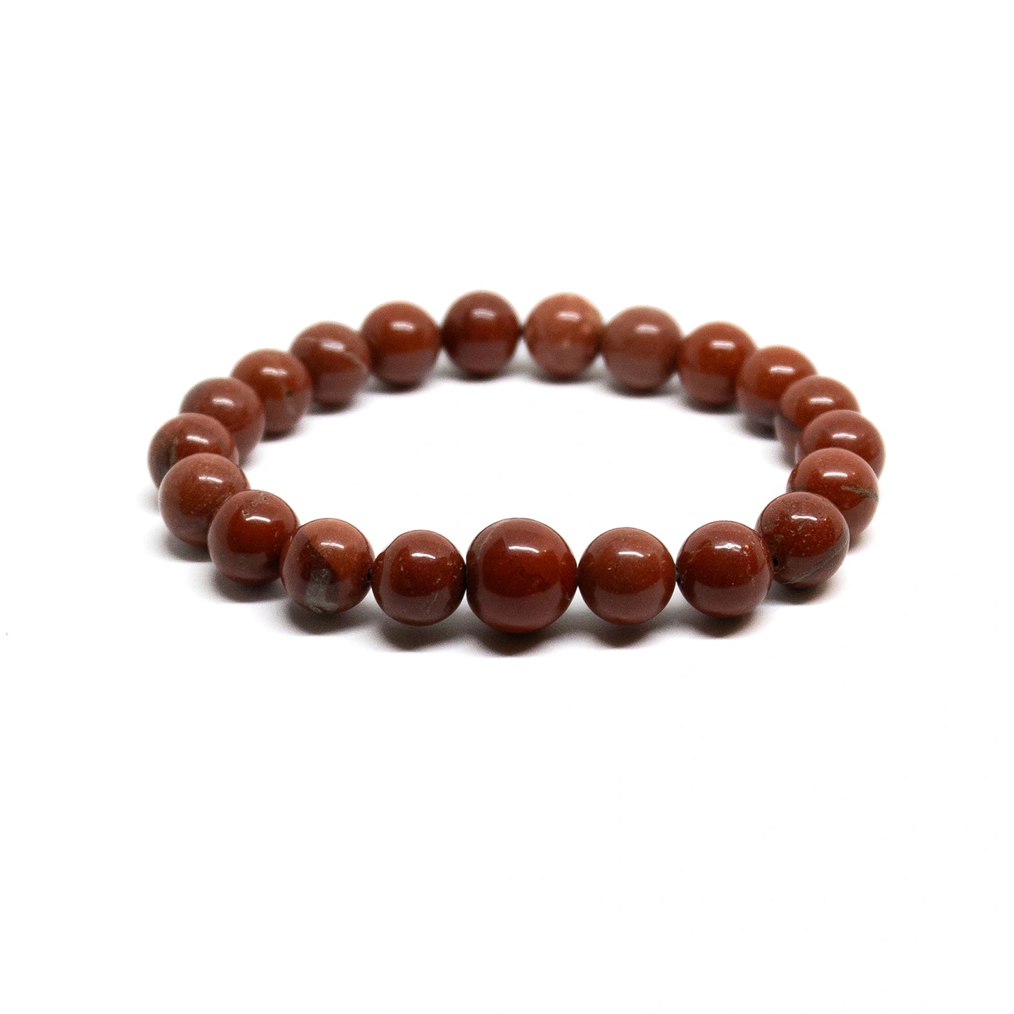 Long Size Red Jasper Beaded Bracelet - Wrist Mala - 10mm (2 Pack)