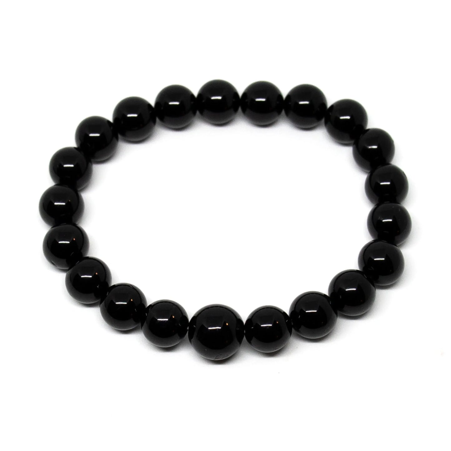 Large Size Black Tourmaline Beaded Bracelet Mala - 10mm (4 Pack)