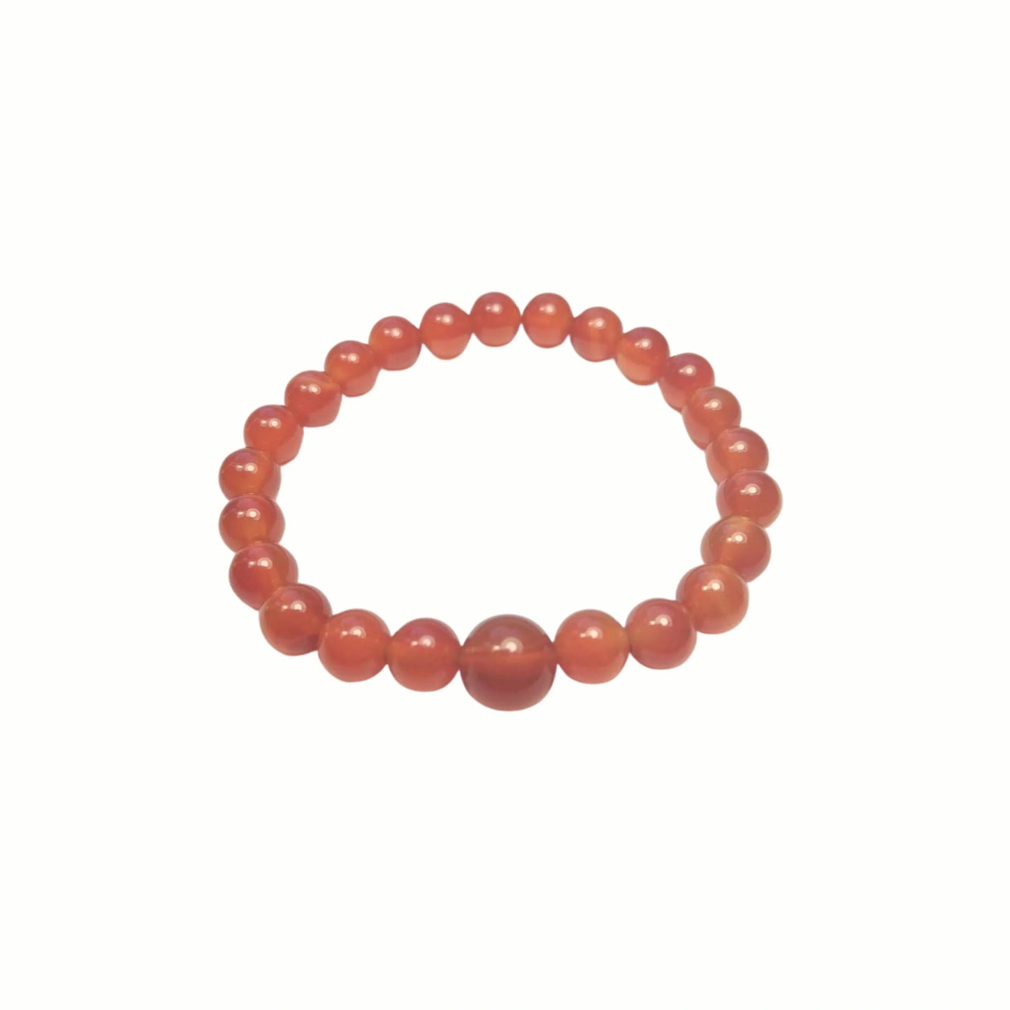 Large Size Carnelian Beaded Bracelet Wrist Mala 8mm (6 Pack)