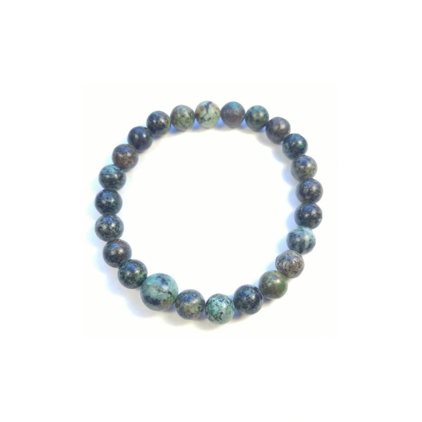 African Turquoise Beaded Bracelet - Wrist Mala 6mm (4 Pack)