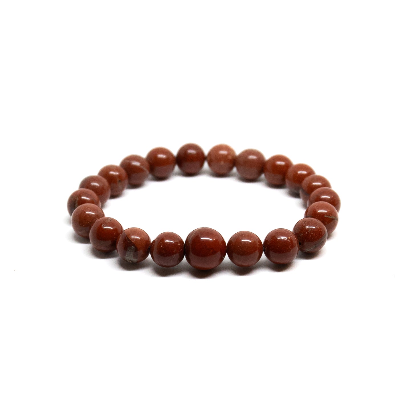 Long Size Red Jasper Beaded Bracelet - Wrist Mala - 10mm (2 Pack)