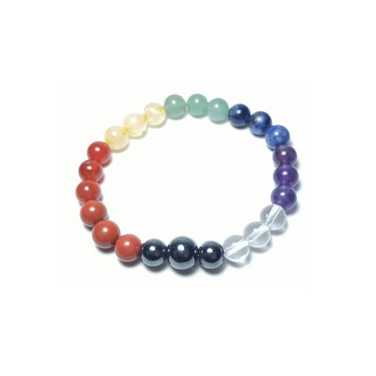 Real Gemstone Chakra Beaded Bracelet - Wrist Mala - 4mm (6 Pack) - Kids' Wrists