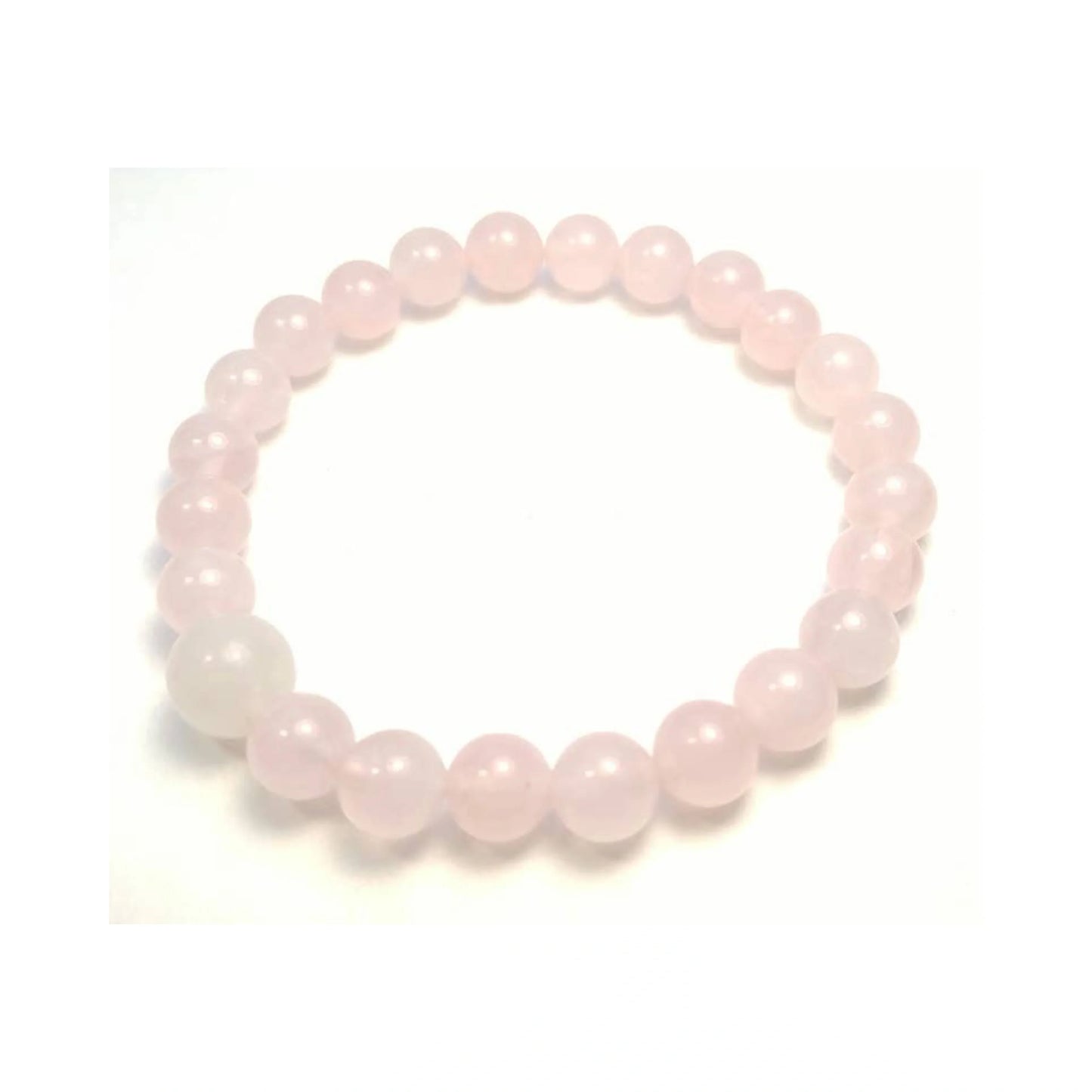 Large Size Rose Quartz Beaded Bracelet Wrist Mala 8mm (6 Pack)