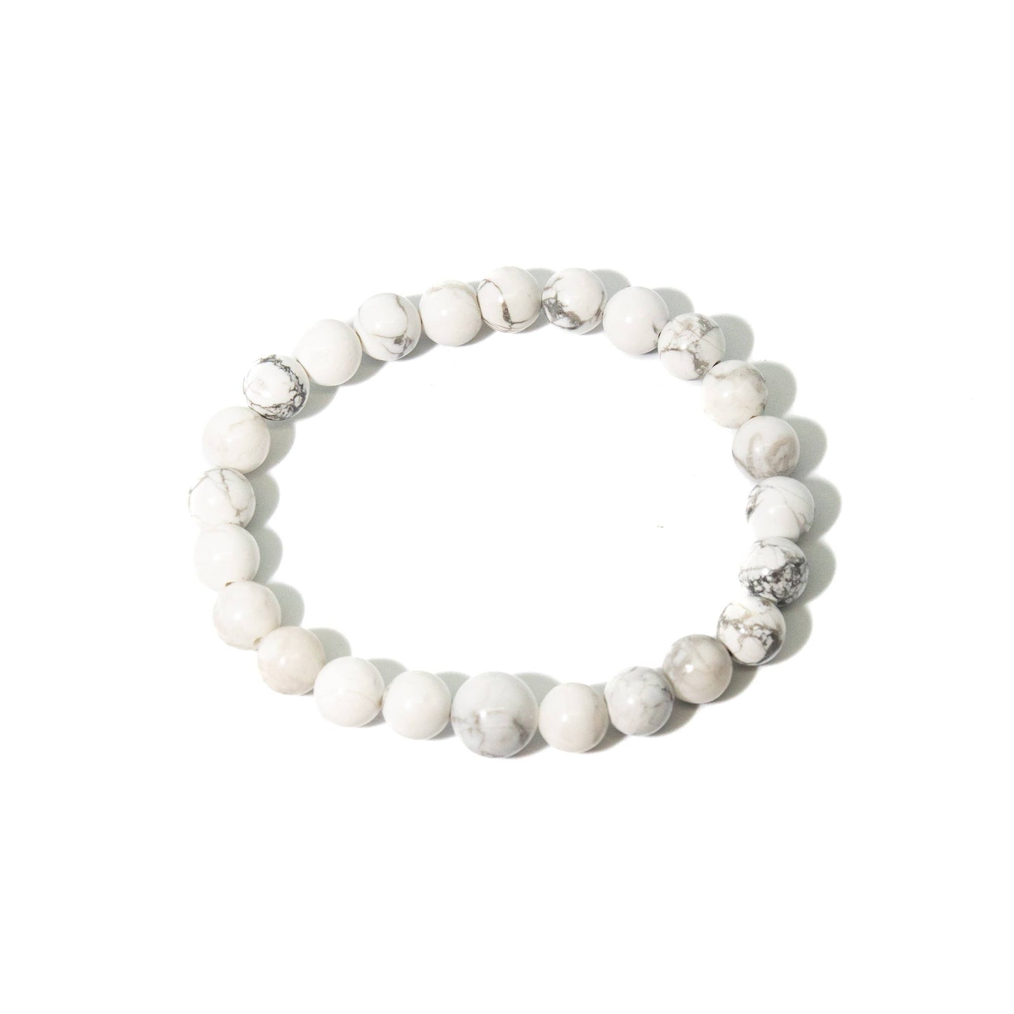 Howlite Beaded Bracelet - Wrist Mala - 8mm (2 Pack) - Extra Large Wrists