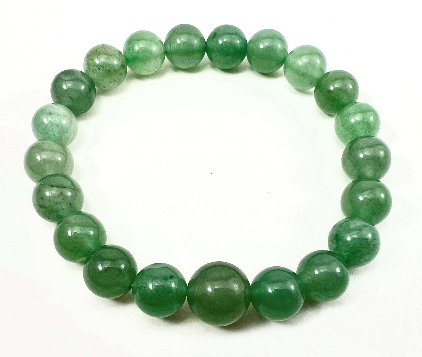 Large Size Green Aventurine Beaded Bracelet Mala 10mm (4 Pack)